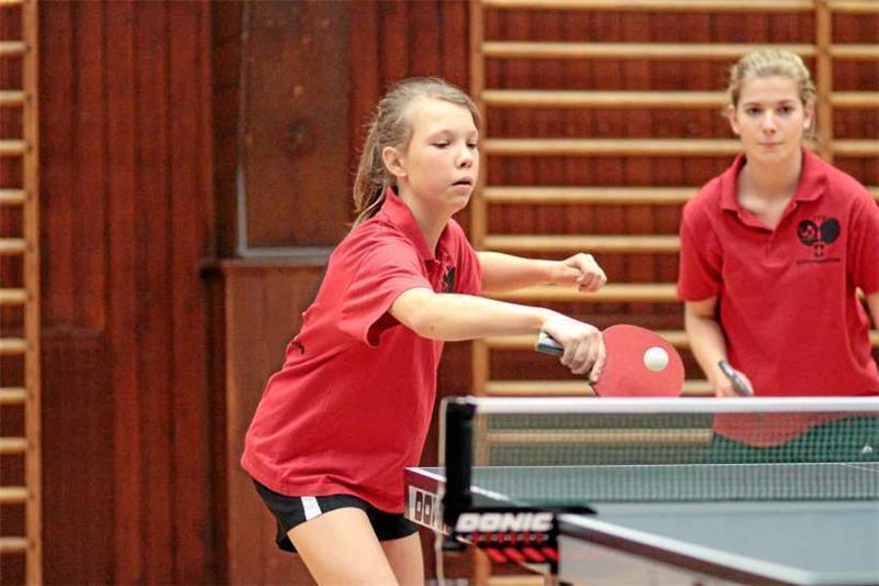 Doppel-Kreismeisterinnen: Antonia Isensee (li.) und Anika Meyer vom TTV Göttingerode.  Foto: Gietemann