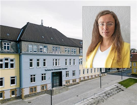 Dr. Natalia Schaffel-Mancini ist für weitere acht Jahre Gleichstellungsbeauftragte an der TU Clausthal. Collage: TU Clausthal