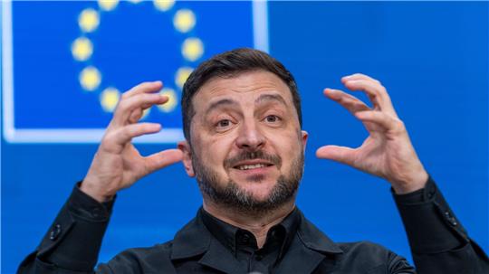 Drängt auf eine schnelle Entscheidung für Geld für sein Land: Der ukrainische Präsident Wolodymyr Selenskyj.