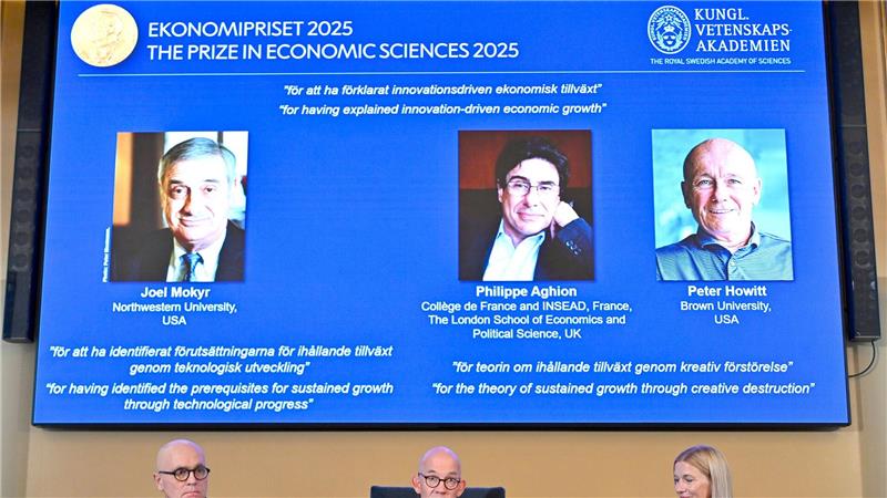 Nobelpreis ehrt Forschung zu stetigem Wirtschaftswachstum Drei Wachstumsforscher werden mit dem diesjährigen Wirtschaftsnobelpreis geehrt.