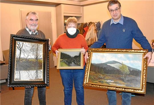 Drei neue Gemälde von Ferdinand Thomas gehören seit 2020 zum Museumsbestand. Foto: Breutel