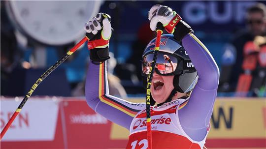 Dritter Weltcup-Sieg der Karriere: Emma Aicher sorgte in St. Moritz für Furore.