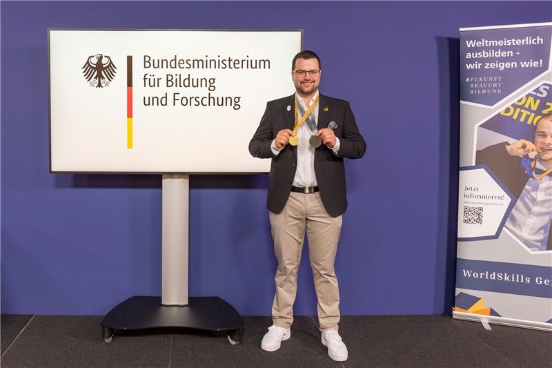 EM-Silbermedaillengewinner Frederik Stiegen. Foto: Frank Erpinar/WorldSkills Germany
