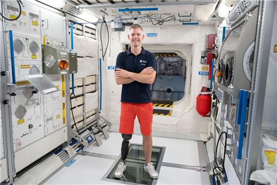ESA-Astronaut John McFall bei einem Training im  Europäischen Astronautenzentrum (EAC).