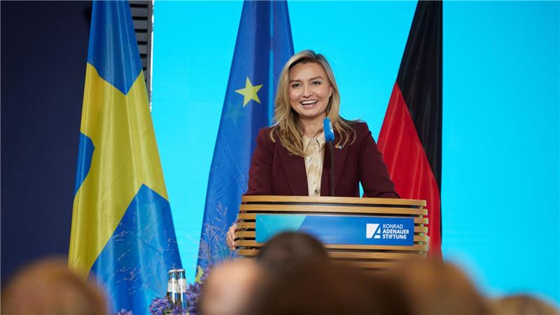 Ebba Busch, stellvertretende Ministerpräsidentin von Schweden, findet für manche X-Nutzer deutliche Worte. (Archivbild) 