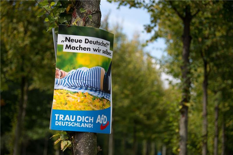„Kann ich hier wirklich in Ruhe leben?” Ein AfD-Wahlplakat aus dem Jahr 2017 in Dresden.