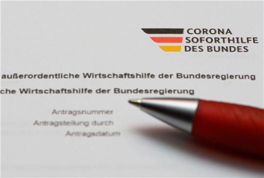Ein Antrag auf Gewährung einer Wirtschaftshilfe der Bundesregierung in der Corona-Krise (Symbolbild).