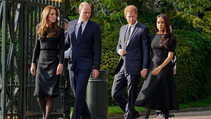 Ein Bild aus einer vergangenen Zeit: Kate, William, Harry und Meghan (l-r). (Archivbild)