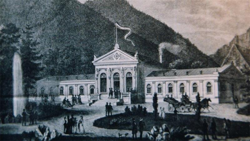 Ein Bild des alten Solbads: Das Entstehungsjahr ist nach Angaben des Geschichtsvereins unbekannt.