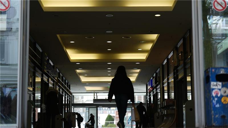 Ein Blick in die Einkaufspassage, in die der Wolf eingedrungen war. 