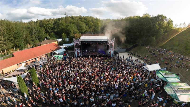 Ein Blick von oben auf das Festivalgelände im vergangenen Jahr.