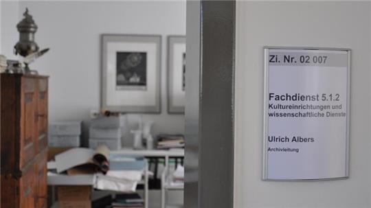 Ein Büro, das bald frei wird: Im Stadtarchiv wird ein Nachfolger für den langjährigen Leiter Ulrich Albers gesucht, der Ende des Jahres in den Ruhestand wechselt.