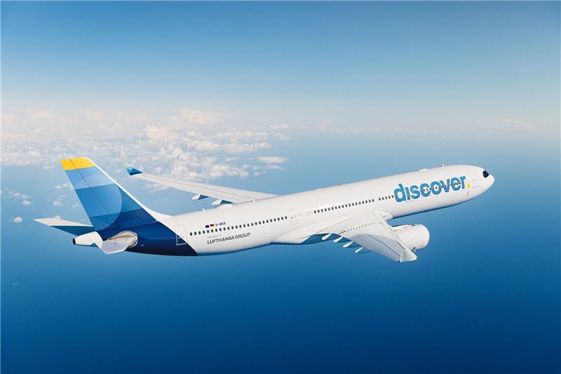 Neuer Name für Lufthansa-Ferienflieger Ein Flugzeug der discover.airlines.