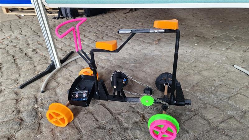 Schule-Kultur-Projekt: Was ist am Rammelsberg passiert? Ein Grubenfahrrad zur Veranschaulichung aus einem 3D-Drucker.