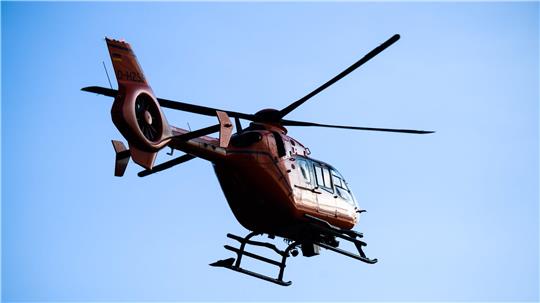 Ein Hubschrauber der Luftrettung.