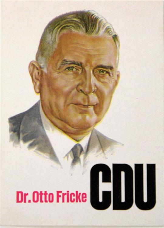 Ein Mann, eine Partei: Dr. Otto Fricke zählt nach dem Krieg zu den Gründern der CDU in Niedersachsen und ist zwei Jahre lang Wirtschaftsminister in Niedersachsen. Repro: Sowa