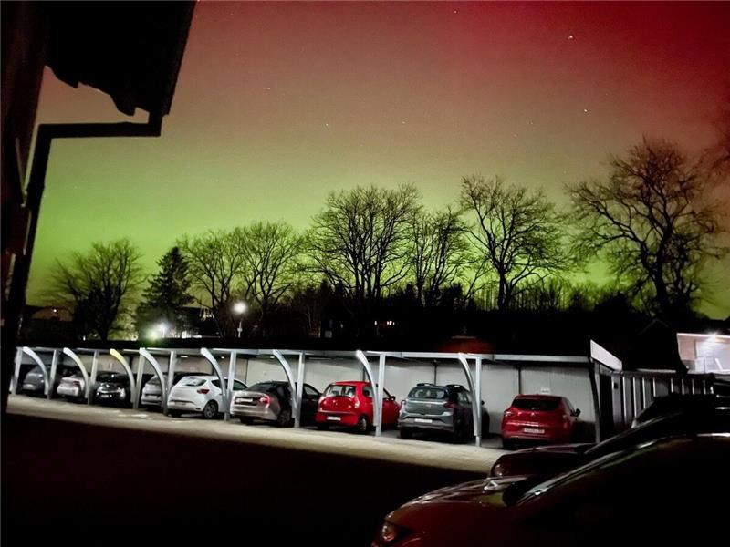 Ein Polarlichtfoto schickt auch Alexander Stille aus Sankt Andreasberg.