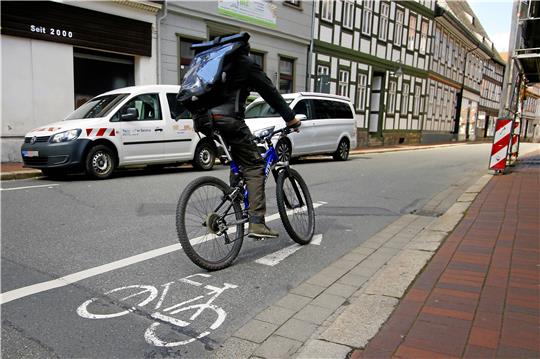 Ein Radfahrer in Goslar. Archivfoto: Epping