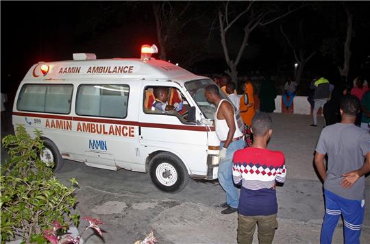 Ein Rettungswagen in Mogadischu. (Archiv)