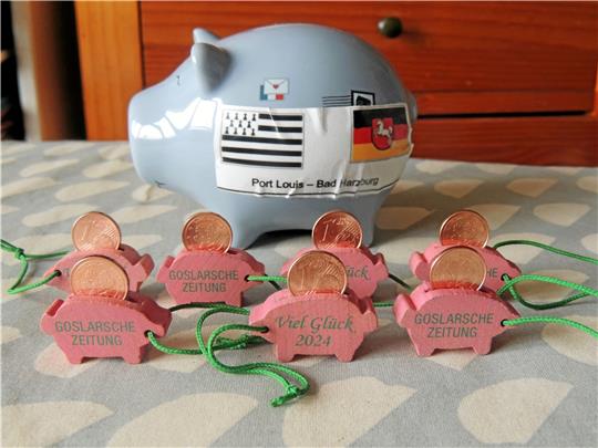 Ein Sparschwein für die Glücksschweinchen.