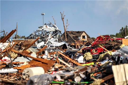 Ein Tornado hat in Perryton im US-Bundesstaat Texas im Juni schwere Schäden verursacht.