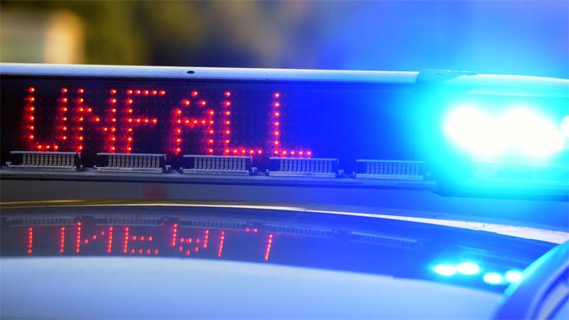 Ein Blaulicht mit der Aufschrift „Unfall“.