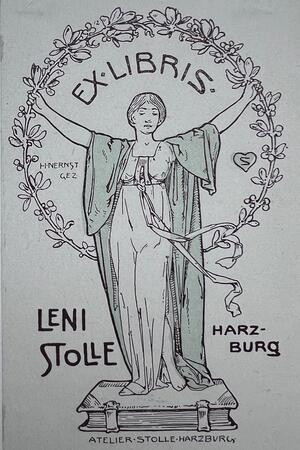 Exlibris in Bad Harzburg: Das ist der rätselhafte Künstler Nernst Ein Werk des Exlibris-Künstlers Nernst erwähnt die Stolle-Tochter Leni.