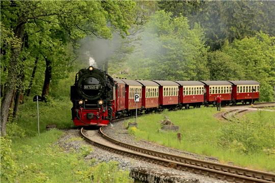 Ein Zug der Harzer Schmalspurbahnen verlässt den Bahnhof Drei Annen Hohne. Wenn irgendwann HSB-Züge nach Braunlage fahren sollten, wären es nicht durchweg Dampfloks. Derzeit wird nach alternativen Antrieben gesucht. Foto: Archiv/Bein