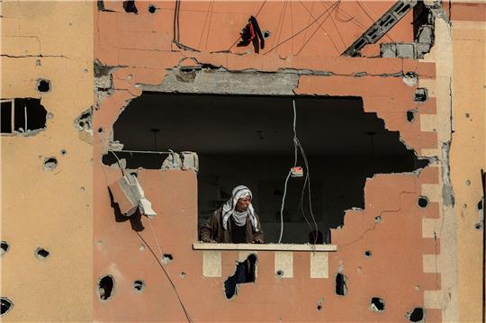 Ein beschädigtes Haus in Rafah.