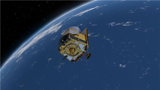 Ein computergeneriertes Bild des Weltraumteleskops «Euclid».