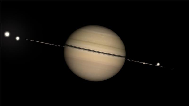 Zu sehen ist der Saturn mit seinem Ring.