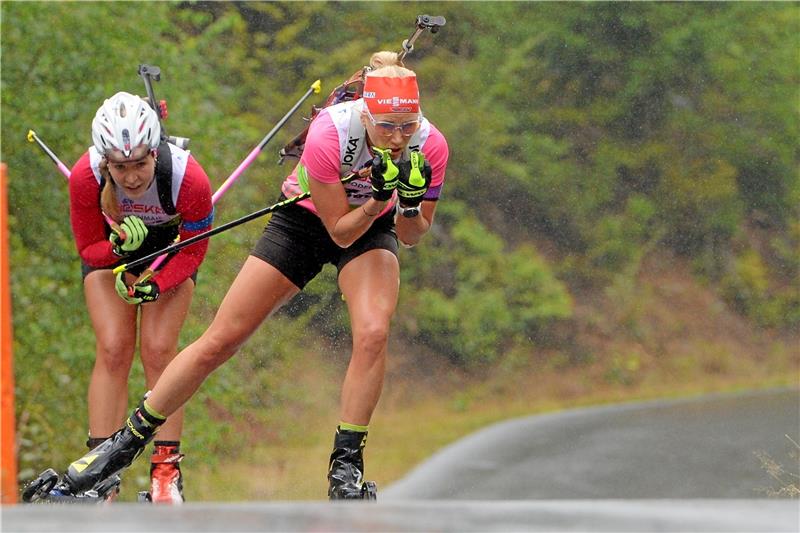Biathleten gehen wieder auf Medaillenjagd Ein echter Rollertyp: Karolin Horchler hat bei deutschen Meisterschaften schon 19 Medaillen gesammelt. Foto: Deubert