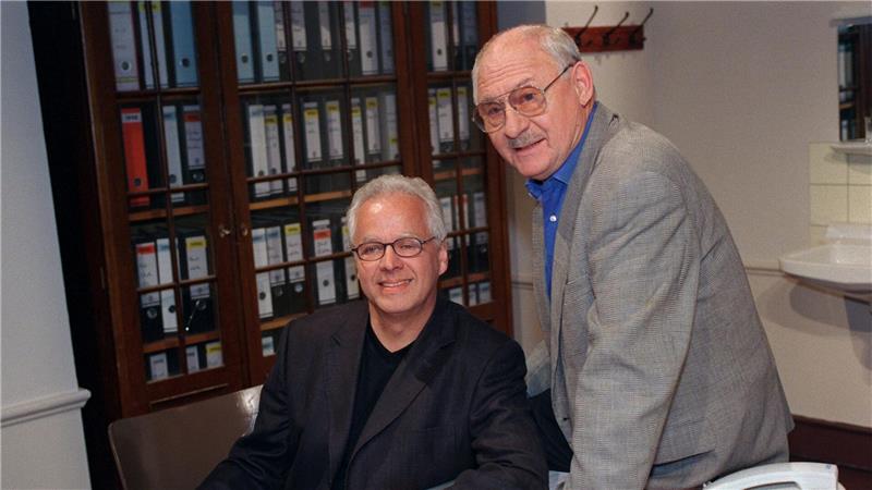 Ein eingespieltes Team: Schimpf mit Schauspielkollege Michael Ande (Archivbild).