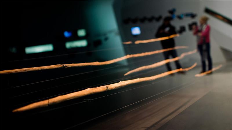 Studie: Schöninger Speere sind nur 200.000 Jahre alt Ein internationales Forschungsteam berichtet, die hölzernen Waffen seien nur etwa 200.000 Jahre alt - statt 300.000 Jahre wie bislang vermutet. (Archivbild)