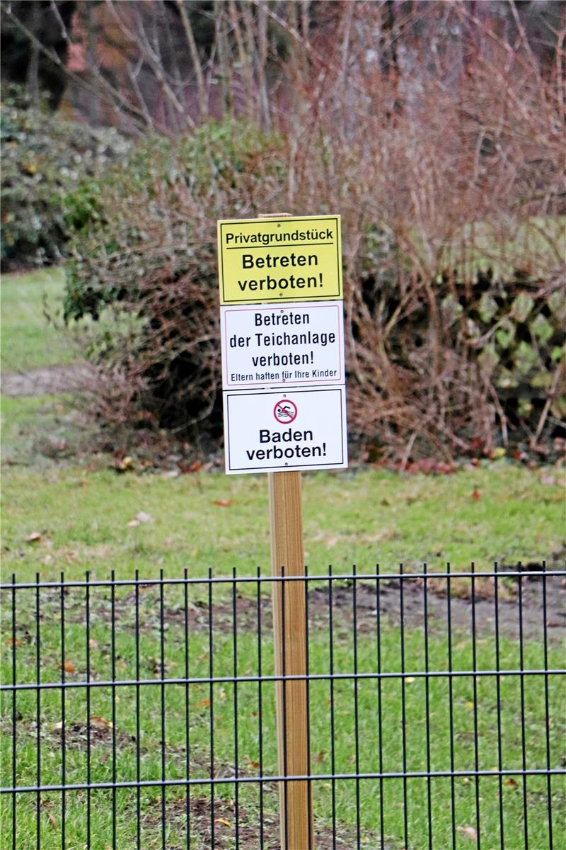 Ein neuer Teich entsteht, aber das Baden ist verboten. Foto: Gereke