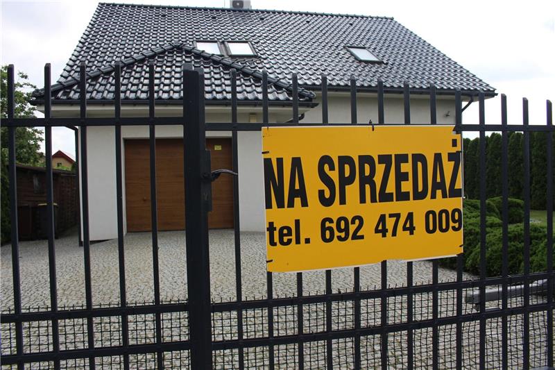 Ein zum Verkauf stehendes Haus in der polnischen Ortschaft Kunowice.