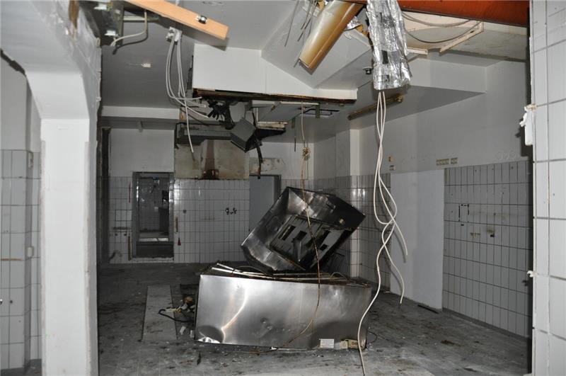 Eine Baustelle mit Relikten aus vergangener Zeit