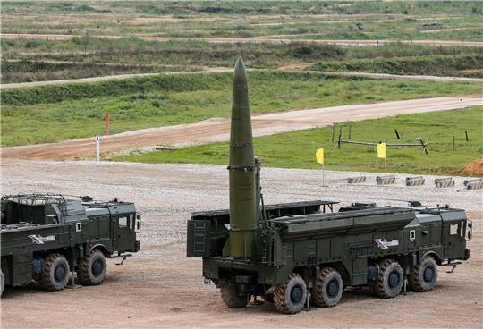 Eine «Iskander-M»-Rakete der russischen Streitkräfte.
