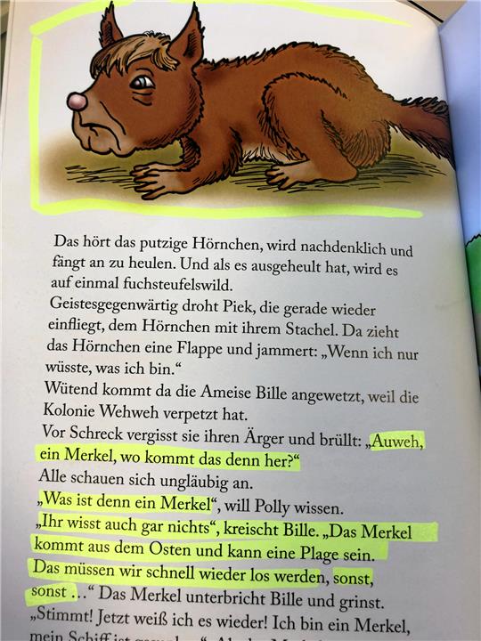 Eine Seite aus dem Kinderbuch "Purzelpirsch", das jetzt als kindergefährdend auf dem Index steht. Foto: GZ-Archiv