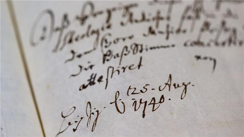 Eine der bislang unbekannten Handschriften aus dem Umfeld Johann Sebastian Bachs, entdeckt im Stadtarchiv Leipzig.