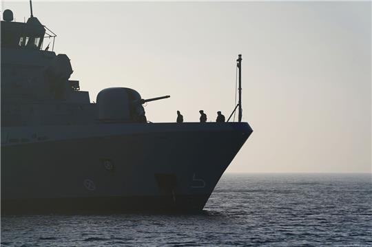 Eine deutsche Korvette bei einem Nato-Manöver auf der Ostsee im Juni.