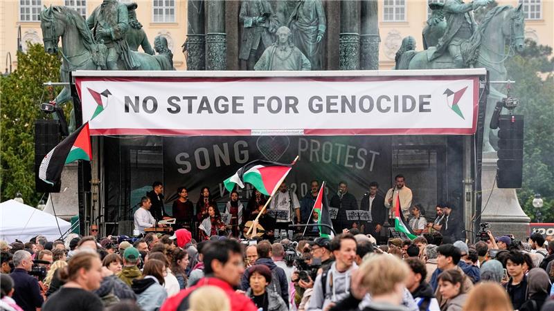 Sarah Engels muss beim ESC als Zweite ran Eine propalästinensische Protestaktion richtete sich gegen die Teilnahme Israels am ESC