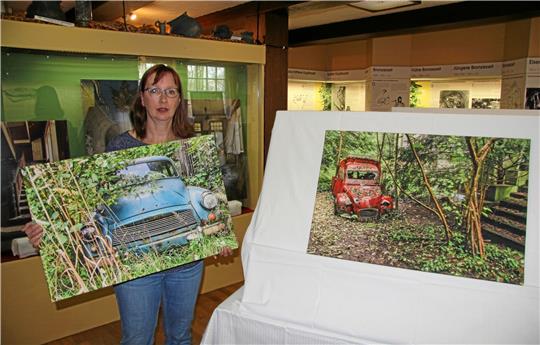 Einen alten Skoda in der Natur zeigt die Wolfenbütteler Fotografin Sabina Heinemeyer. Naturfotos sind ihre große Leidenschaft. Eine Auswahl davon, präsentiert sie nun bis in den Sommer hinein im Heimathaus „Alte Mühle“ in Schladen. Fotos: Hohaus