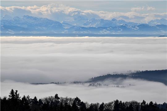 Einen so dichten Nebel sieht man über dem Bodensee immer seltener.