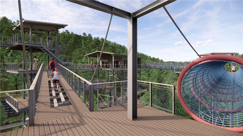 Einer der ersten Entwürfe der Wipfelerlebniswelt.
