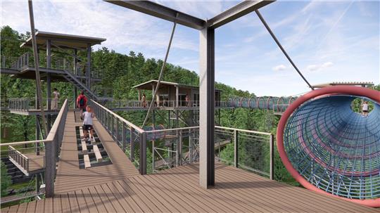 Einer der ersten Entwürfe der Wipfelerlebniswelt.
