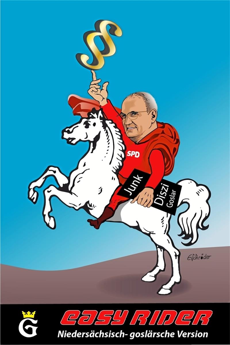 Fall Manke: CDU will nun Sondersitzung des Innenausschusses Einer, der mit Paragrafen balanciert: So sieht Karikaturist Ernst Schröder aus Goslar Innenstaatssekretär Manke.