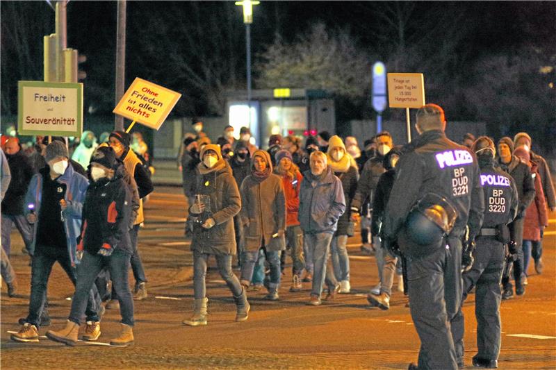 Einer von den vielen Protestmärschen gegen die Corona-Politik im Februar 2022 in Goslar. Archivfoto: Epping