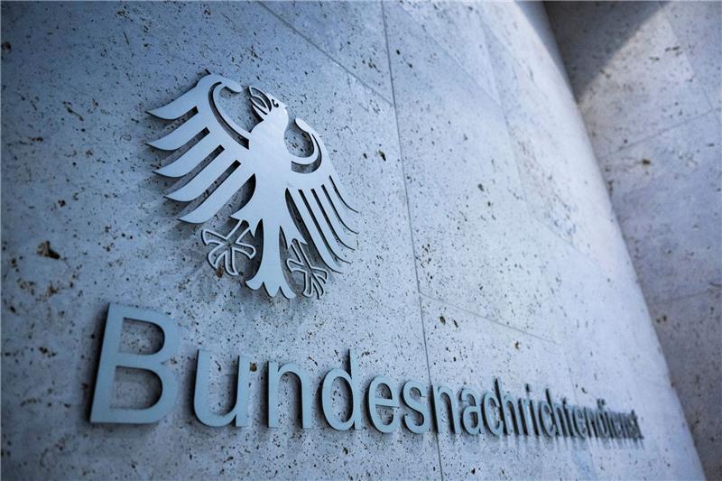 Eingang der Zentrale des Bundesnachrichtendienstes in Berlin.