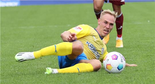 Eintracht-Stürmer Florian Krüger zeigt ansteigende Form. Foto: Priebe/regios24